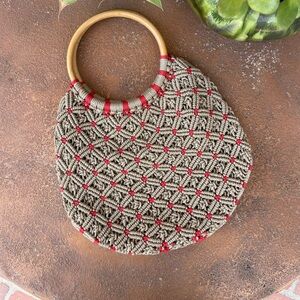 Vintage woven handbag
